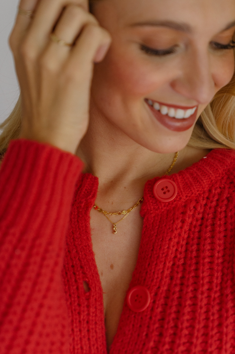 The Bubble Initial Charm Necklace