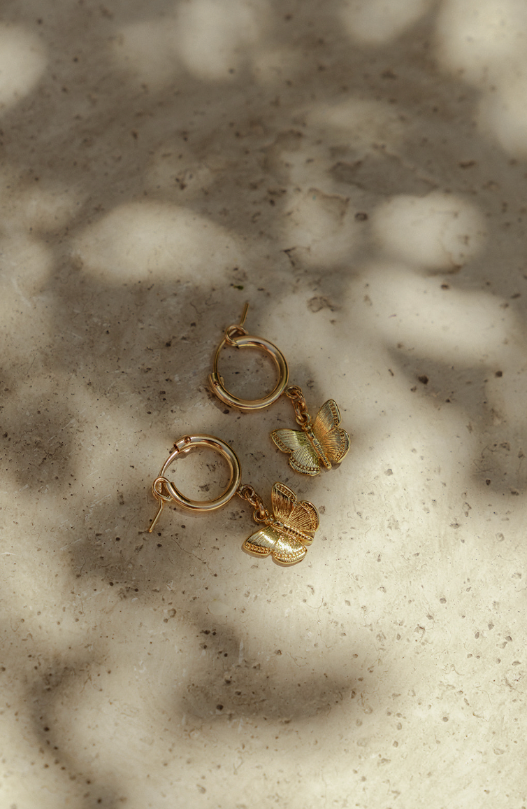 Butterfly Charm Hoop