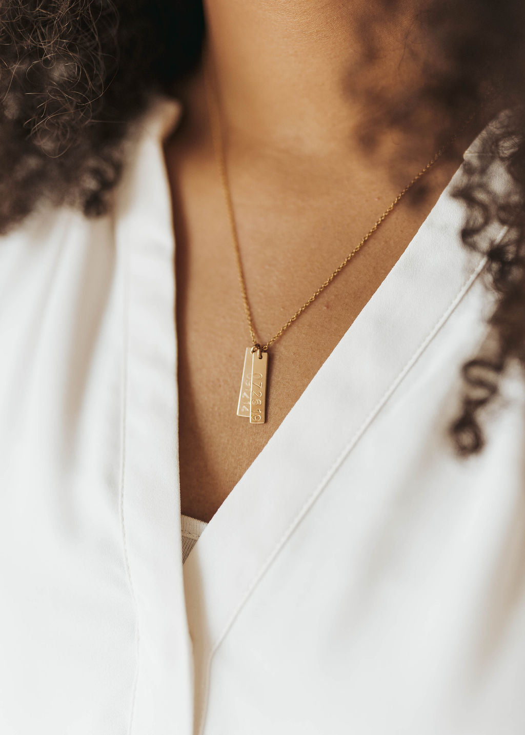 Double Vertical Bar Necklace