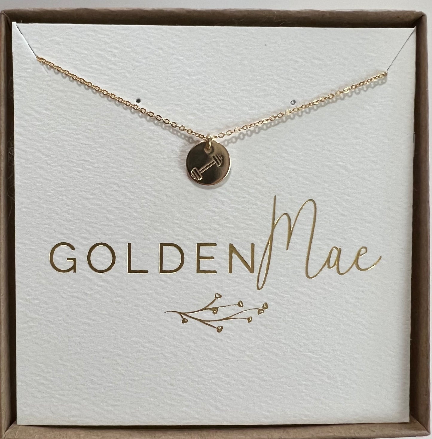 Dumbbell Disc Necklace