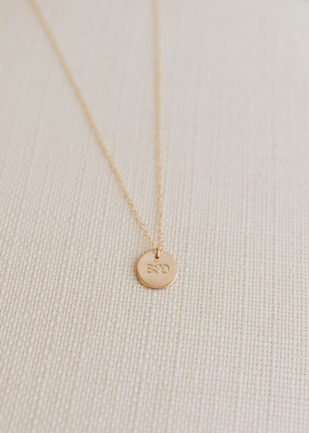 Amore Disc Necklace - 1/2"