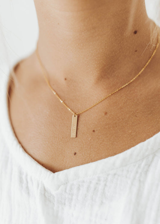 Single Vertical Bar Necklace